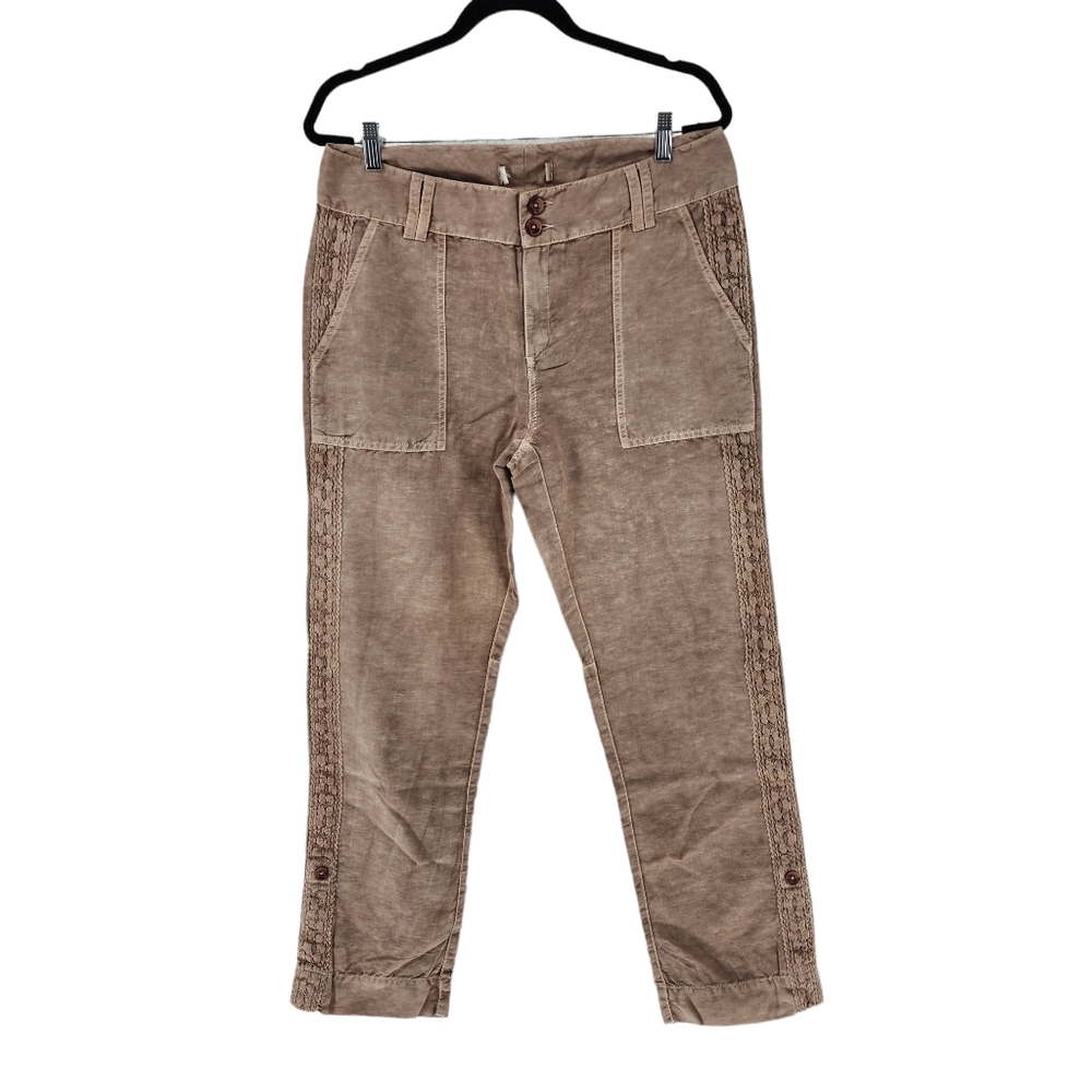Sundance Women's Linen Blend Organia Lace Pants - Various Sizes - Picture 2 of 7